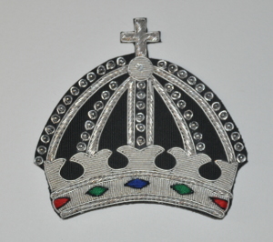Knights Malta - Great Prior - Crown Mantle Badge - Embroidered - Click Image to Close